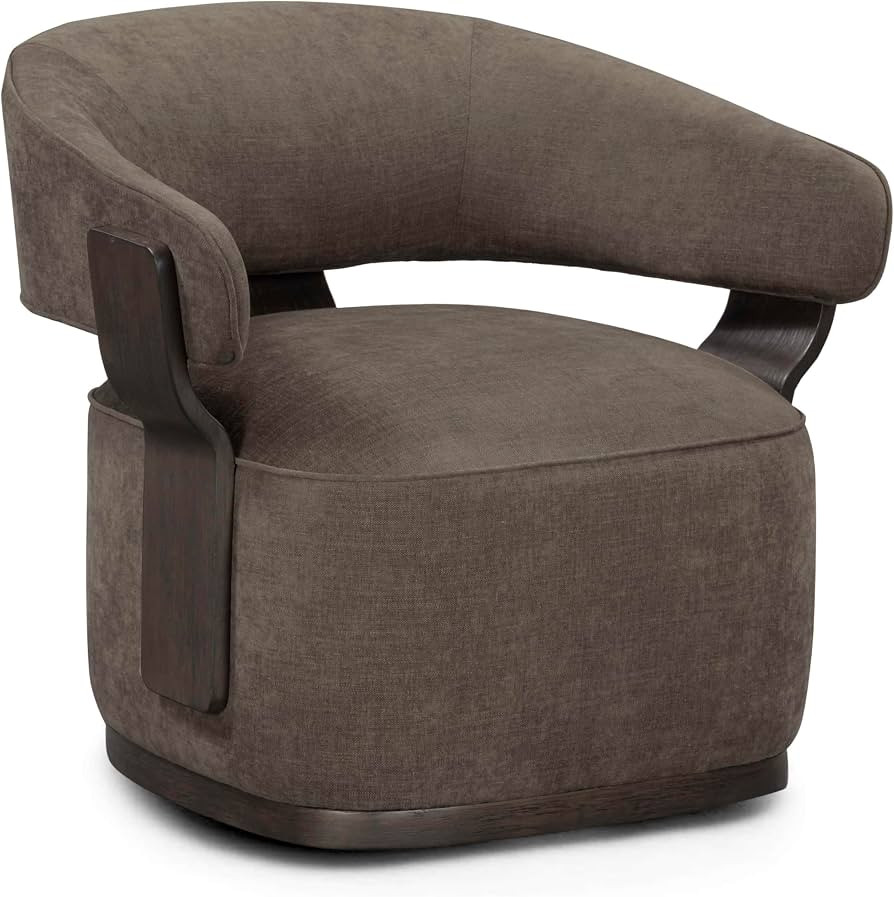 Tov Furniture Madison Linen Chenille Swivel Accent Chair in Mink | Amazon (US)