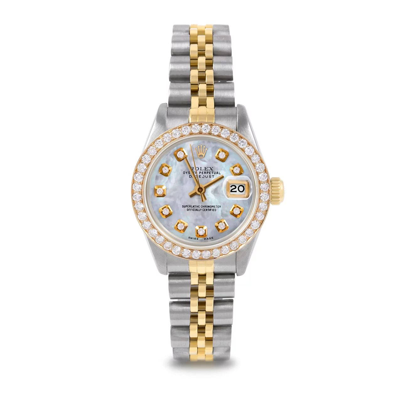 Pre Owned Rolex Datejust 6917 w/ Mother Of Pearl Diamond Dial 26mm Ladies Watch (Warranty Include... | Walmart (US)