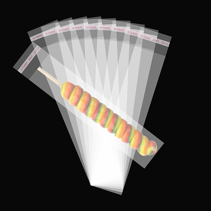 100 Pcs Self Sealing Cellophane Bags 2x10 Inches Clear Pretzel Rod Bags, Resealable Bag for Packa... | Amazon (US)