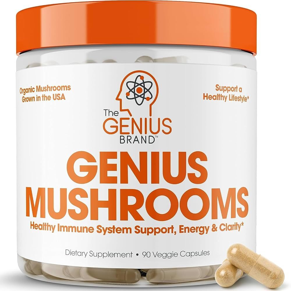 Genius Mushroom - Lions Mane, Cordyceps and Reishi - Immune System Booster & Nootropic Brain Supp... | Amazon (US)