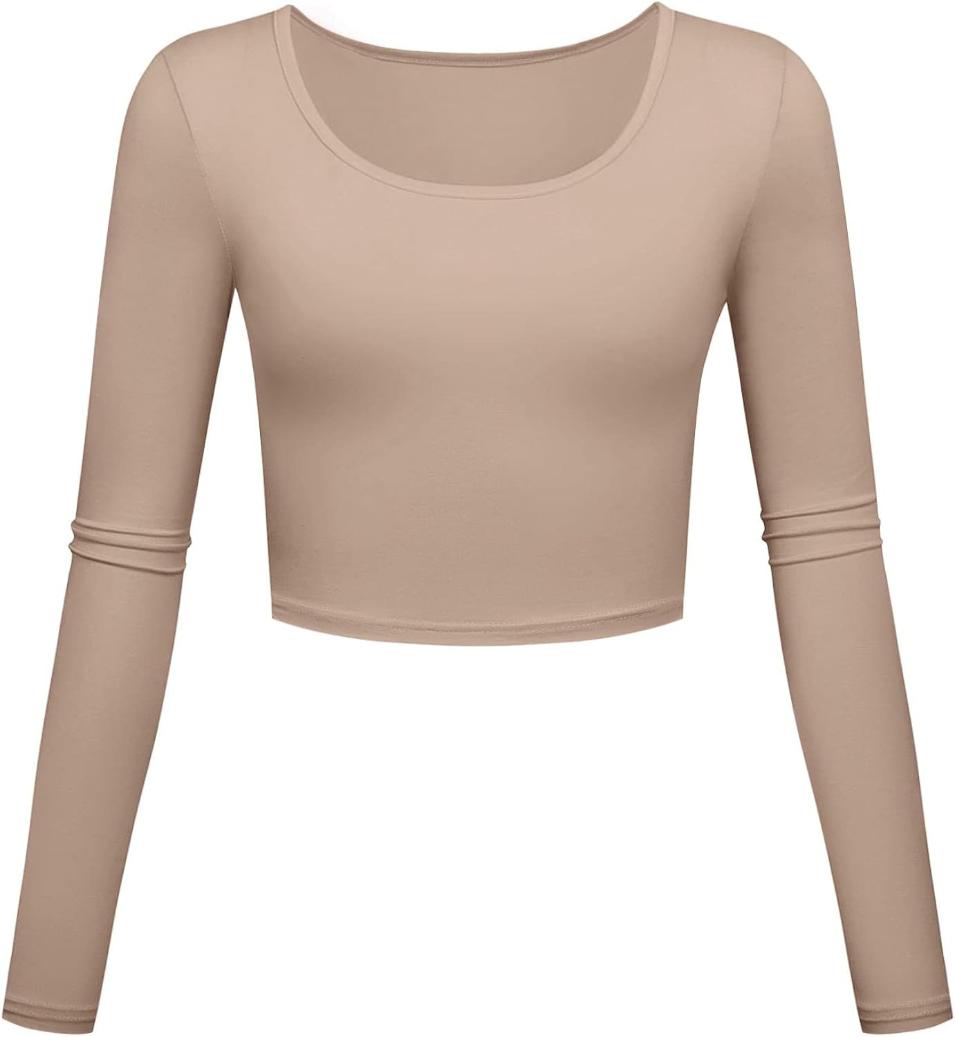Kindcall Lightweight Basic Crop Tops Slim Fit Long Sleeve Workout Shirts for Women | Amazon (US)