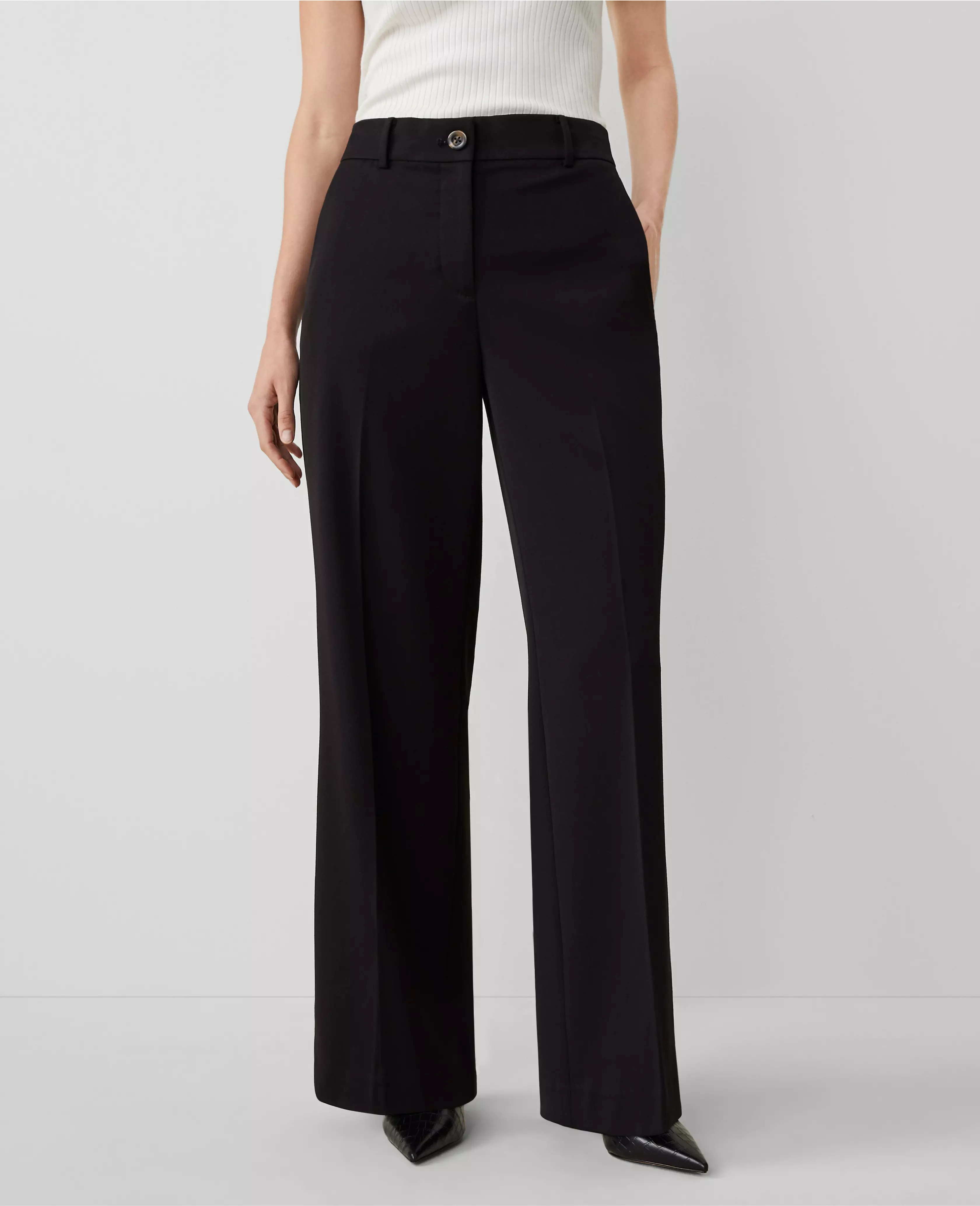 The Petite Perfect Wide-Leg Pant - Curvy Fit | Ann Taylor