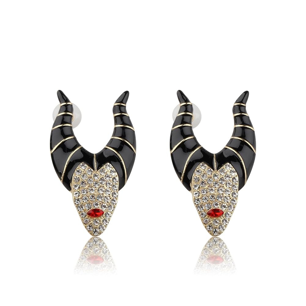 Evil Queen Stud Earrings Rhinestone Villain Gift Villain Queen Jewelry for Halloween Spooky Gift | Amazon (US)