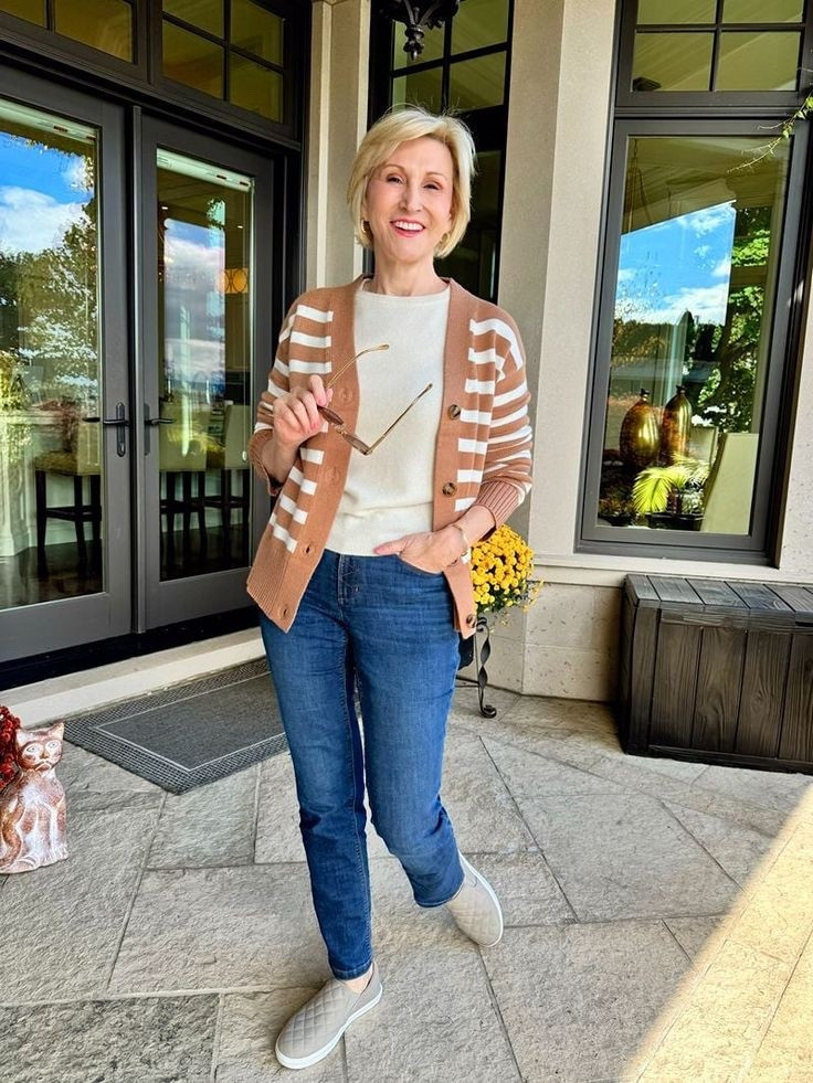 ✨ Casual, comfy, and effortlessly put-together ✨
Loving this striped button cardigan from Amazon paired with jeans and slip-on sneakers — it’s the perfect mix of relaxed and polished. Great for errands, coffee dates, or just feeling cozy while out and about.

Easy layers, classic stripes, and shoes you can actually live in — this is my go-to outfit for a laid-back day with a little style. 🤍👖✨

#LTKootd #LTKSeasonal #LTKOver40
