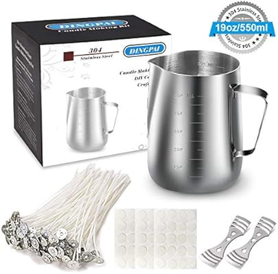 DINGPAI Candle Making Kit, DIY Candles Craft Tools,1pc Candle Make Pouring Pot,50pcs Candle Wicks... | Amazon (US)