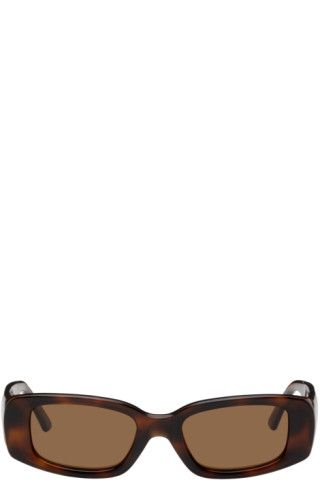 Tortoiseshell Rectangular Sunglasses | SSENSE