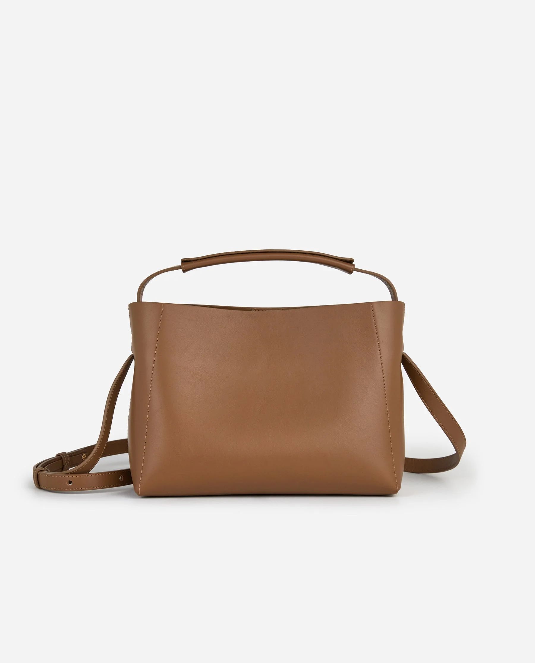 Hedda Midi Handbag Leather Nut | Flattered