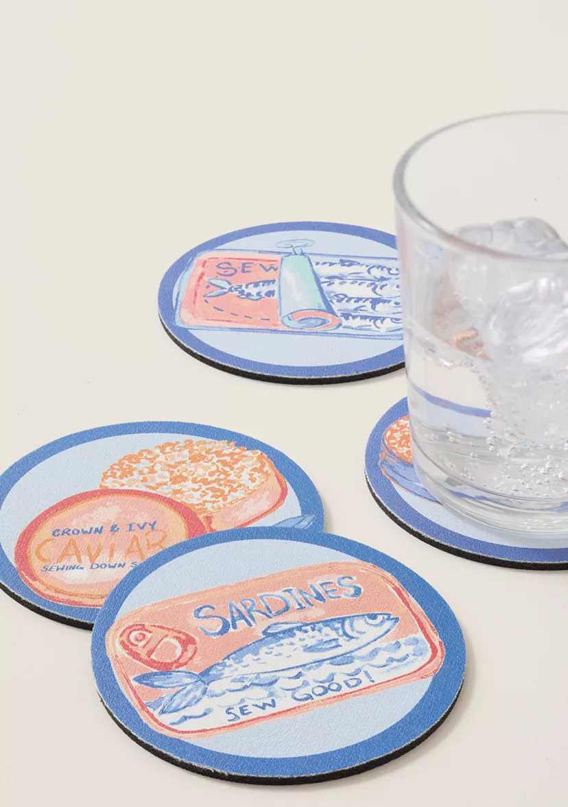 Sewing Down South x Crown & Ivy™ Tidepool Hydro Coaster Set | Belk