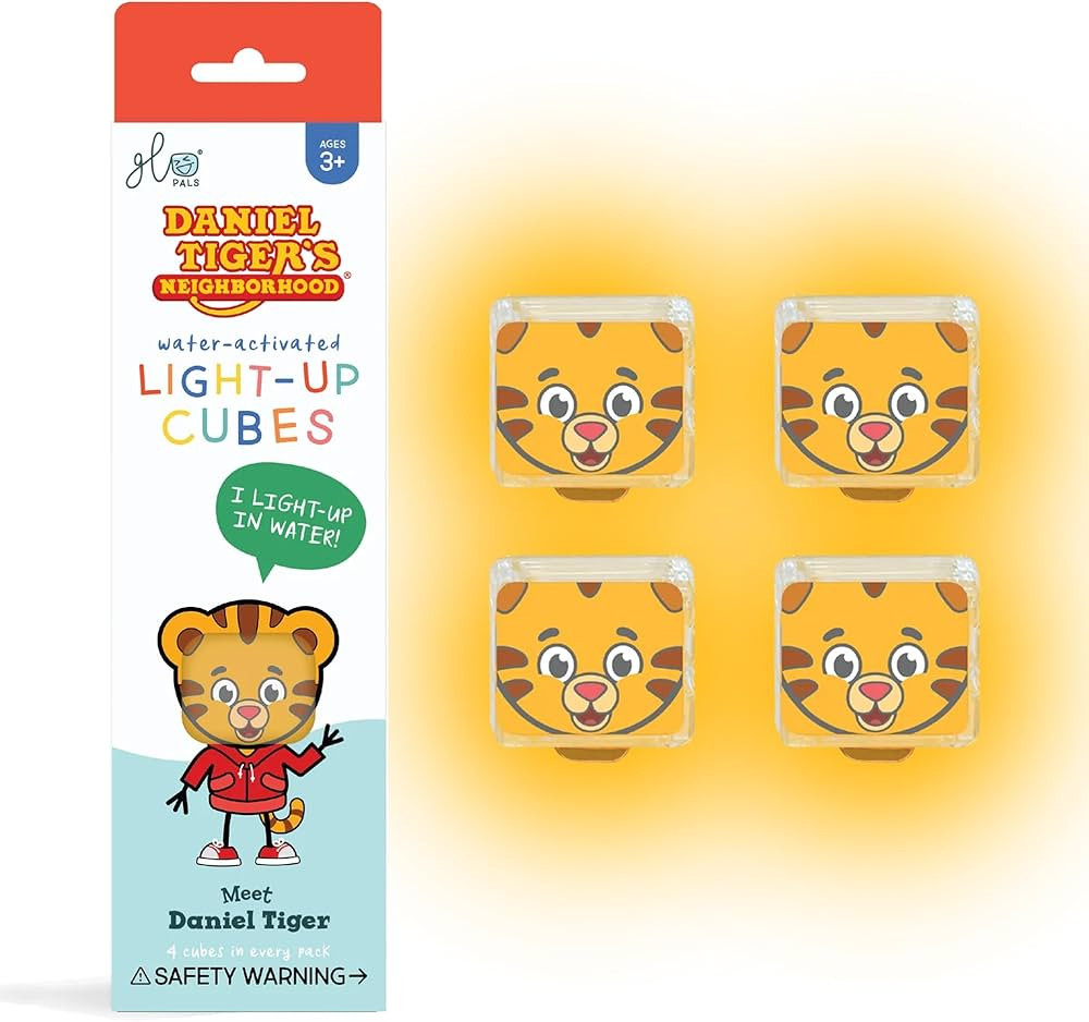 Glo Pals x Daniel Tiger's Neighborhood Water-Activated Light-Up Cubes for Sensory Play (Cubes Onl... | Amazon (US)