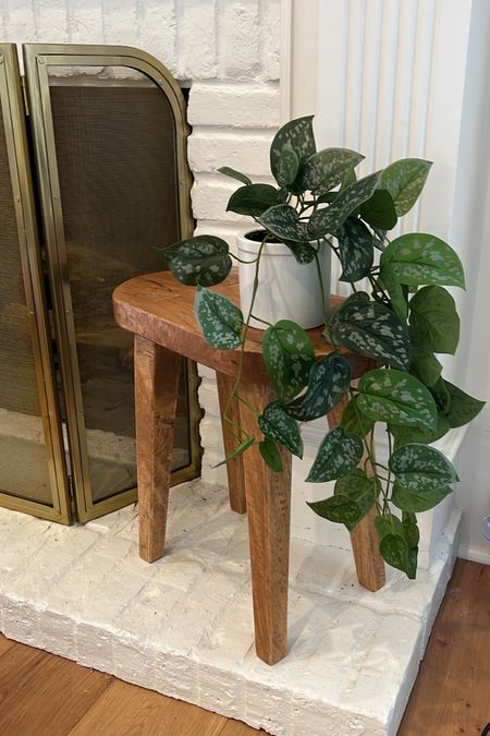 Found this cute stool and faux plant at Target. Decor, greenery, wood stool.

#LTKunder50 #LTKhome #LTKunder100