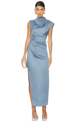 ELLIATT Coralie Maxi Dress in Steel Blue from Revolve.com | Revolve Clothing (Global)