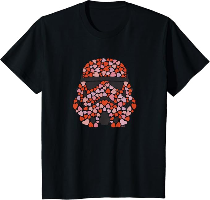 Star Wars Imperial Stormtrooper Helmet Valentine Hearts T-Shirt | Amazon (US)