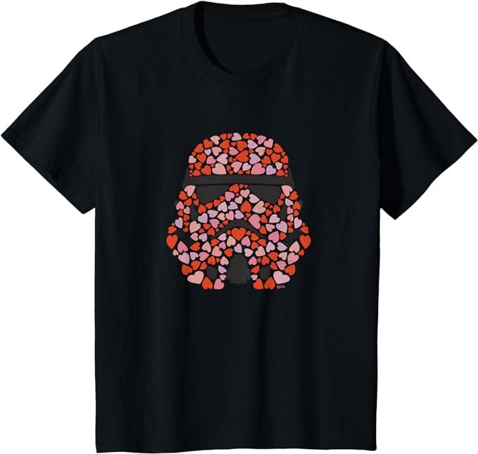 Star Wars Imperial Stormtrooper Helmet Valentine Hearts T-Shirt | Amazon (US)