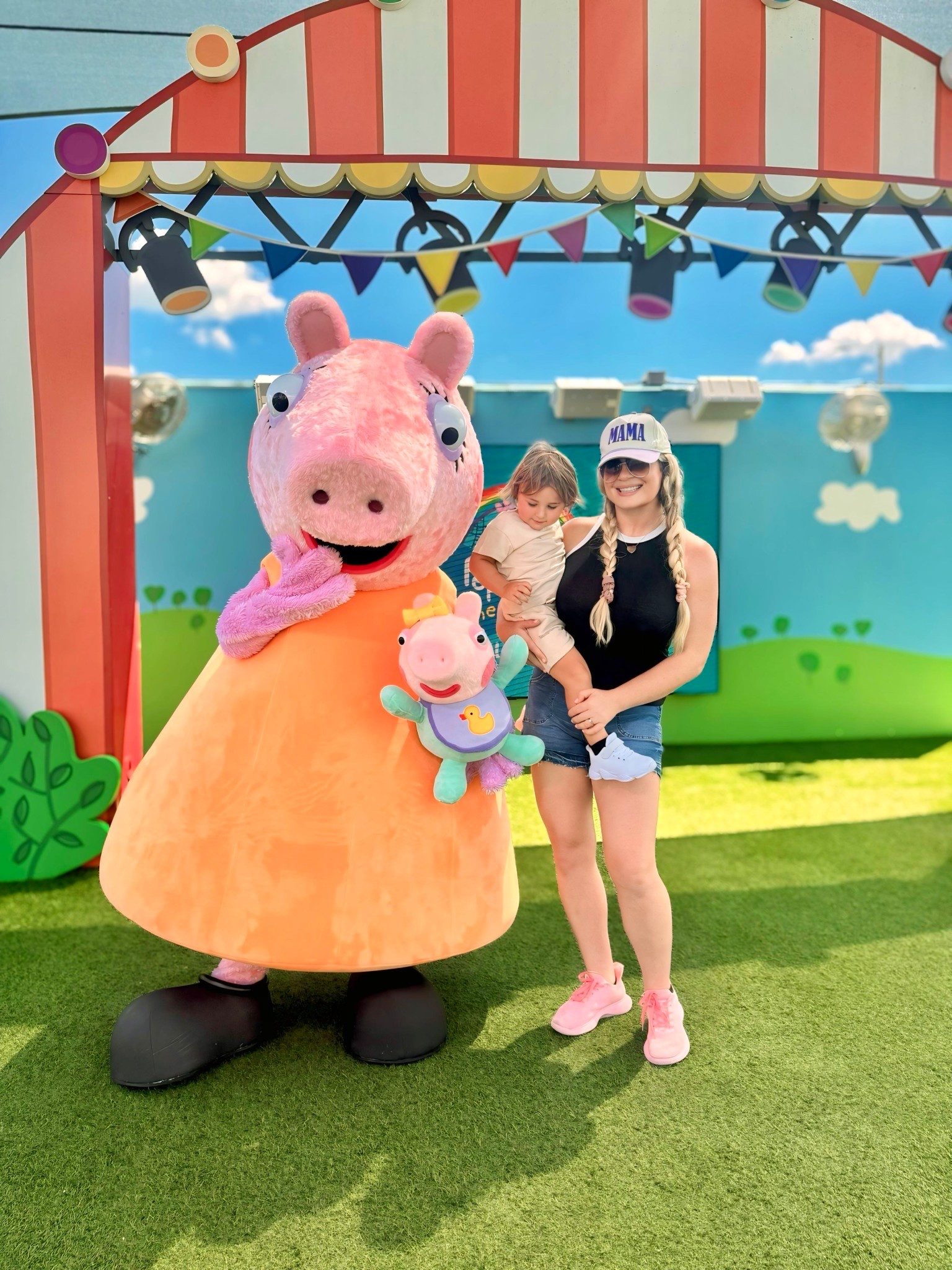 This is my go to “mama look.”
A high waisted stretchy pair of jean shorts, a tank top and a mama hat and some sneakers.

I love this tank top from target! I have a bunch!! Size medium.

High rise Jean shorts! I love these! They have the perfect amount of stretch! I am wearing a size 8 and normal a size 28/29 in jeans.

High rise jeans shorts
Jean shorts
Stretchy jean shorts
Stretchy high rise jean shorts 
Mommy style 
Mama hat
Pink women’s sneakers
White toddler sneakers 
Melinda Maria jewelry 
Melinda Maria discount code 
Large hoop earrings 
Heart jewelry 
Zodiac sign necklace 
Personalized jewelry
White toddler sneakers 
High rise jean shorts mommy style
High rise stretchy jean shorts

#LTKActive #LTKStyleTip #LTKKids