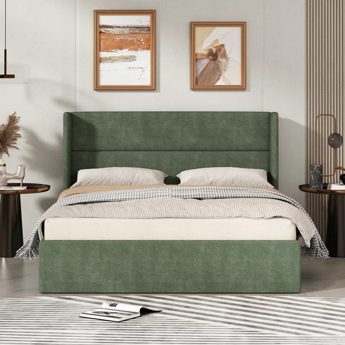 Latitude Run® Gaillarde Hydraulic Lift Up Storage Upholstered Platform Bed & Reviews | Wayfair | Wayfair North America