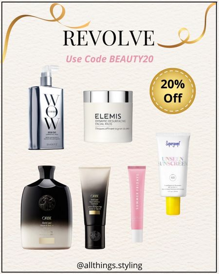 REVOLVE Beauty Sale.  Perfect time to save 20% Off on my favorite haircare and skincare 🌸

Revolve Sale,  Oribe Gold Lust haircare, Summer Fridays lip balm, Color Wow Dream Coat, Supergoop Sunscreen favorites 

#LTKSaleAlert #LTKBeauty #LTKOver40