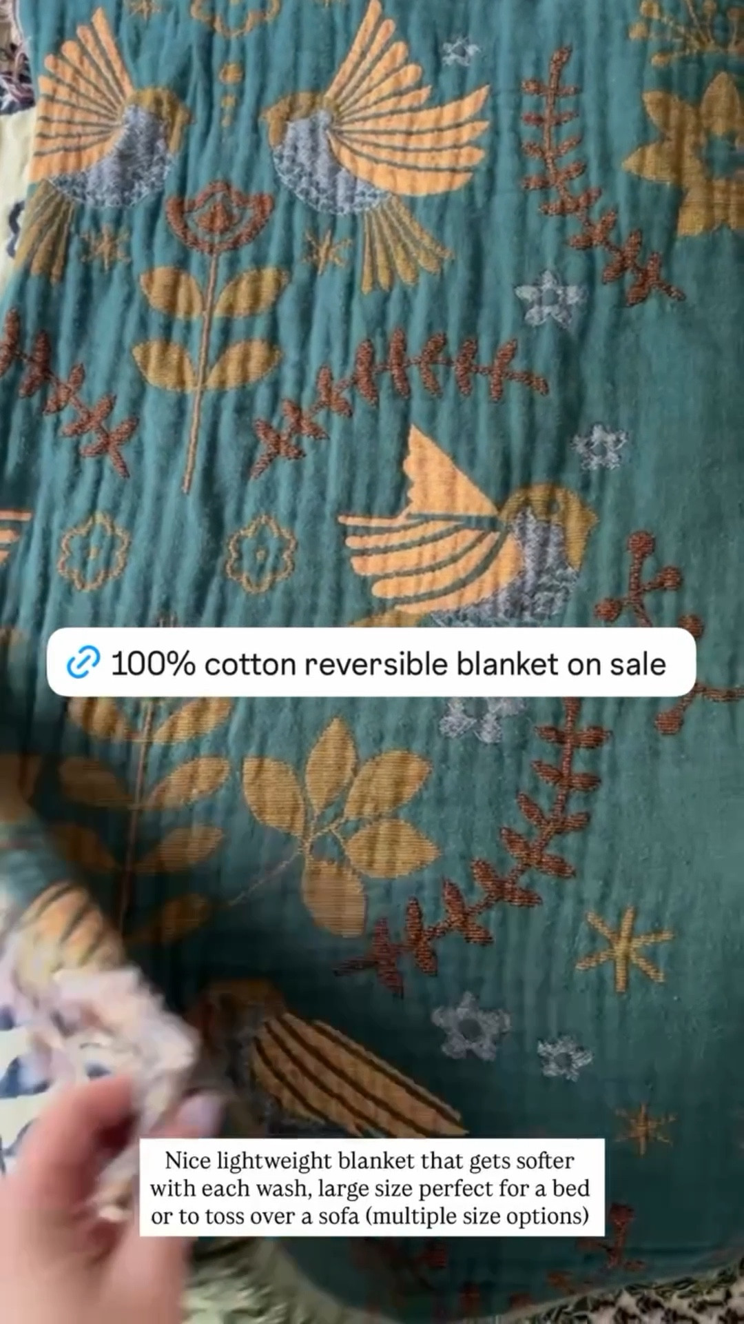 Gift idea on sale! Nice lightweight blanket that gets softer with each wash, large size perfect for a bed or to toss over a sofa (multiple size options) 100% cotton 

#LTKHome #LTKGiftGuide #LTKSaleAlert