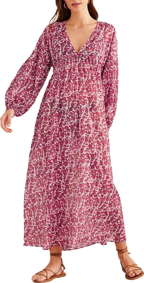 Floral Empire Waist Long Sleeve Maxi Dress | Nordstrom