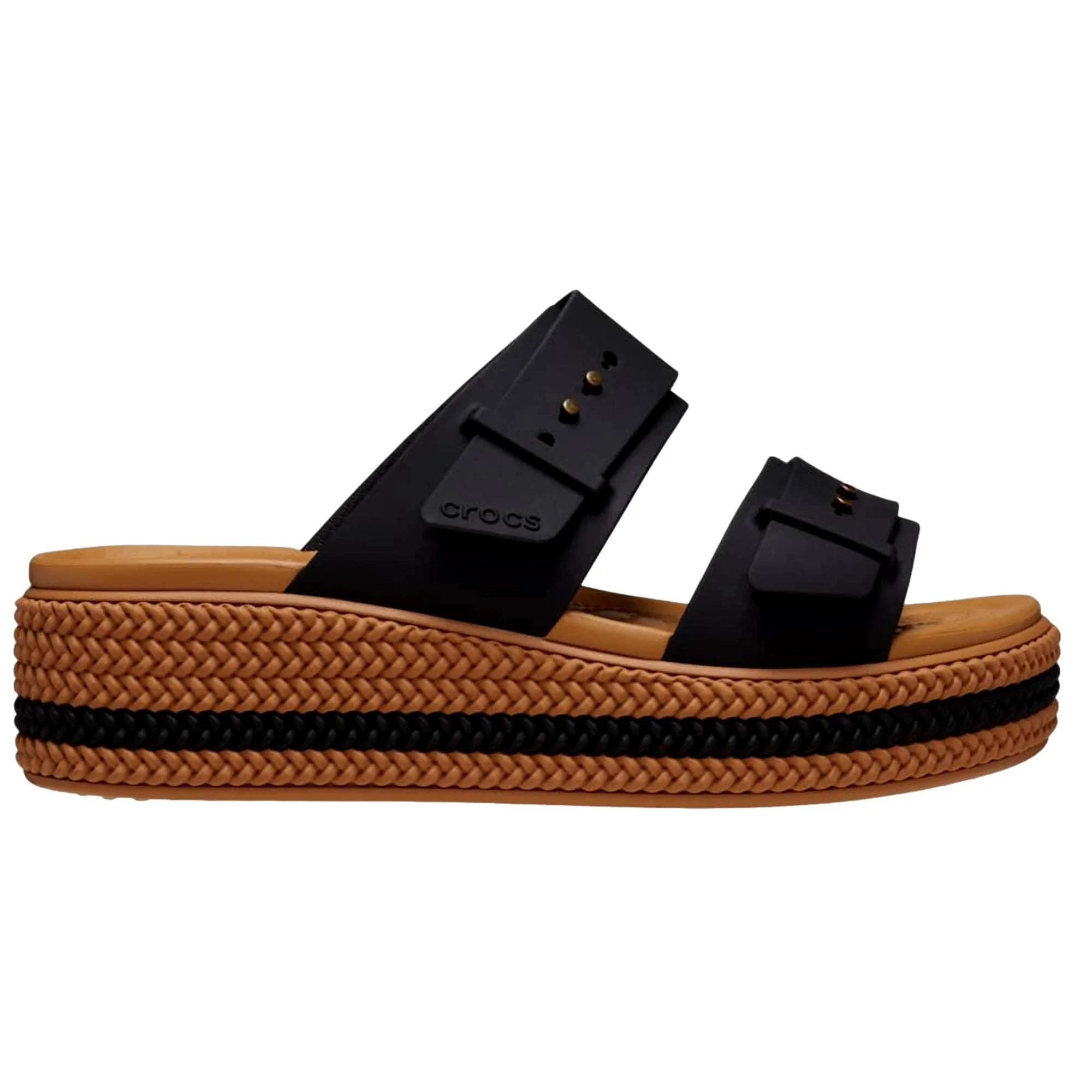 Women's Crocs Brooklyn Woven Buckle Black 209978-001 | Shop Simon