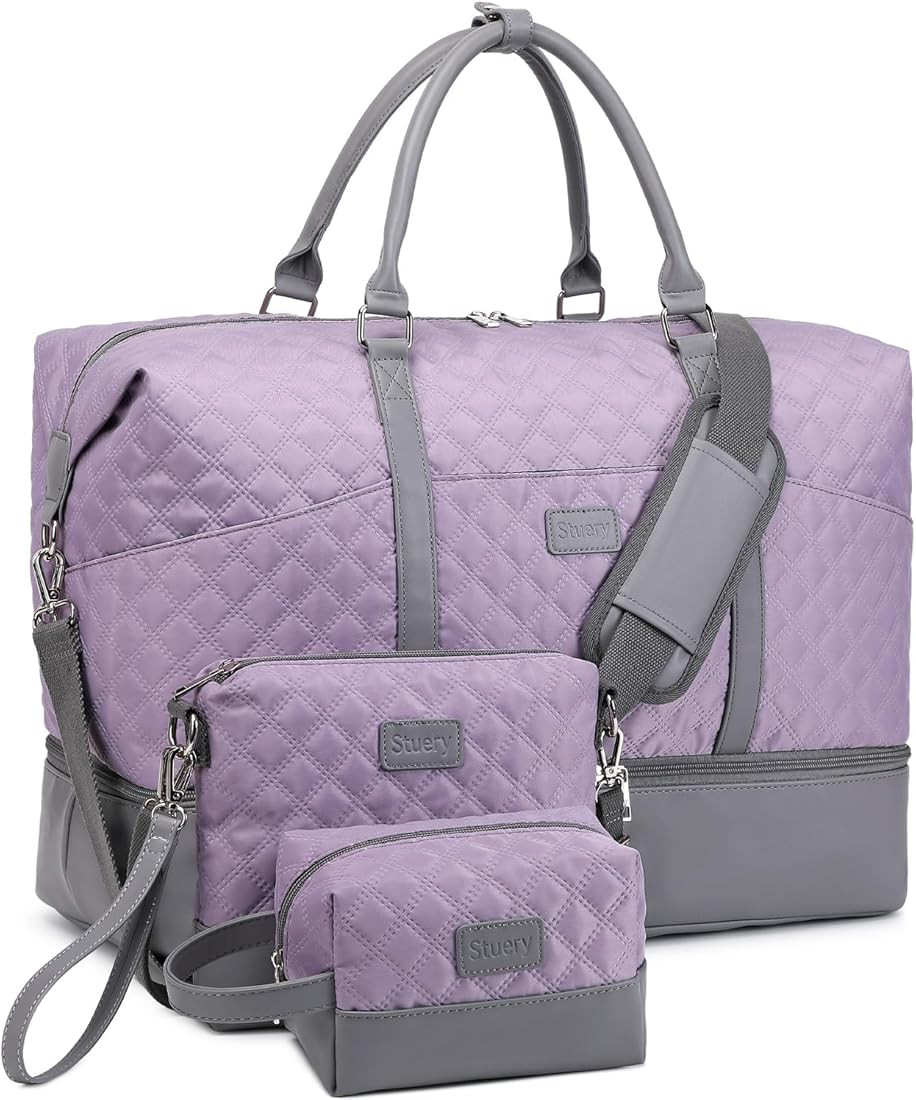 Weekender Bags for Women with Toiletry Bags Large Overnight Bags Travel Duffel Bag Carry On Shoulder | Amazon (US)