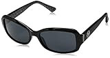 GUESS Women's Gu7410 Rectangular Sunglasses, Shiny Black & Smoke, 55 mm | Amazon (US)