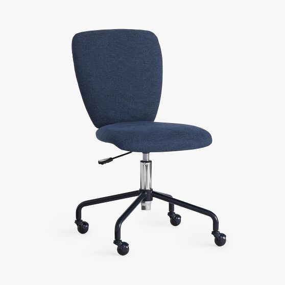 Performance Heathered Basketweave Carey Swivel Desk Chair | Pottery Barn Teen