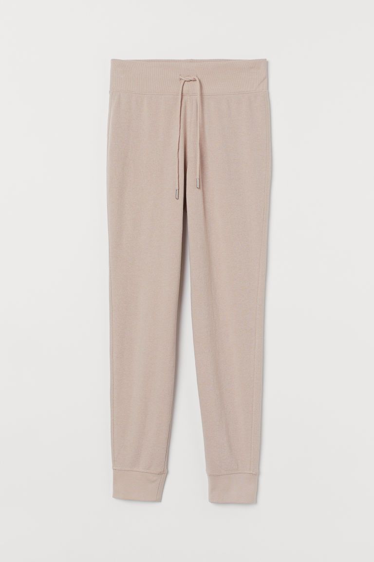 H & M - Cotton-blend Joggers - Beige | H&M (US + CA)