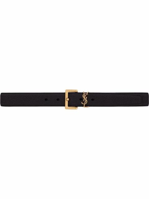 monogram-logo wide leather belt | Farfetch (UK)