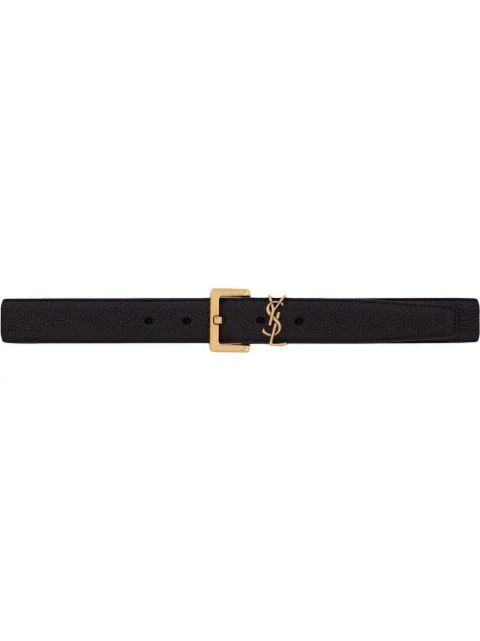 monogram-logo wide leather belt | Farfetch (UK)