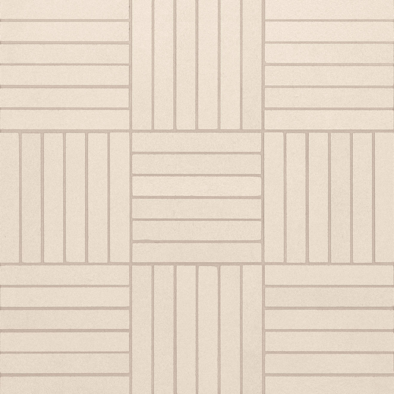 Sahara .5" x 4" Matte Crosshatch Porcelain Mosaic Tile in White | Bedrosians Tile and Stone