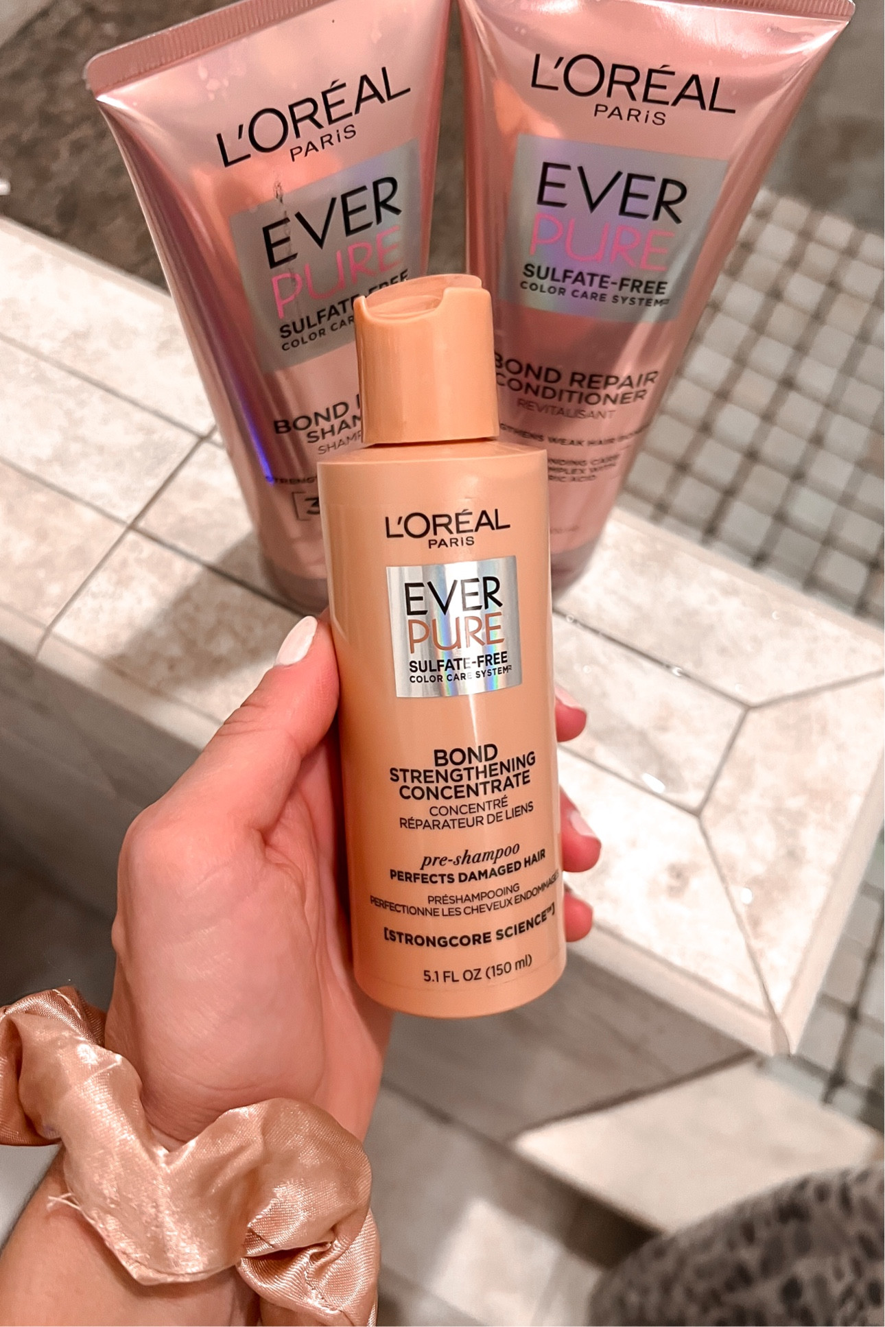 Hair care ; L’Oreal bond repair ; beauty favorites ; postpartum hair ; hair repair ; self care favorites 

#LTKFindsUnder50 #LTKBeauty #LTKBump