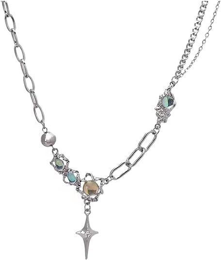 Buyongwant Irregular Necklace Y2k Pendant Metal Women's Design Collar Chain Star Fashion Jewelry ... | Amazon (US)