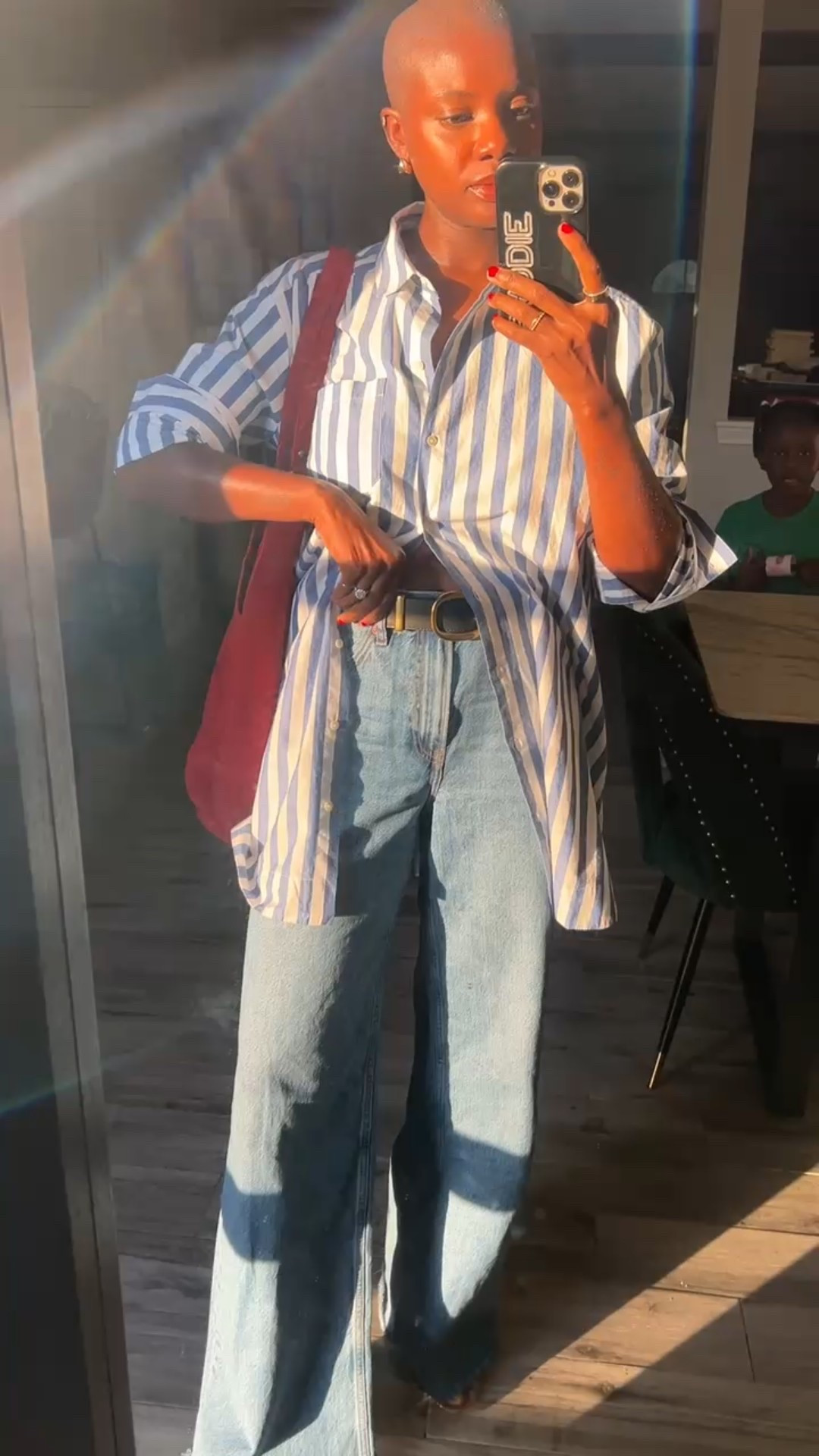 Fall outfits on sale! I’ve been wearing these high waisted wide leg jeans all week and I love them! I’ve styled them with a black cardigan, red suede purse, green suede purse, black leather sandals and a denim bomber jacket. So many good stying options! 

#LTKFallSale #LTKFindsUnder100 #LTKFindsUnder50