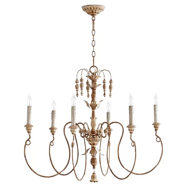 Paladino 6 - Light Candle Style Classic / Traditional Chandelier | Wayfair Professional