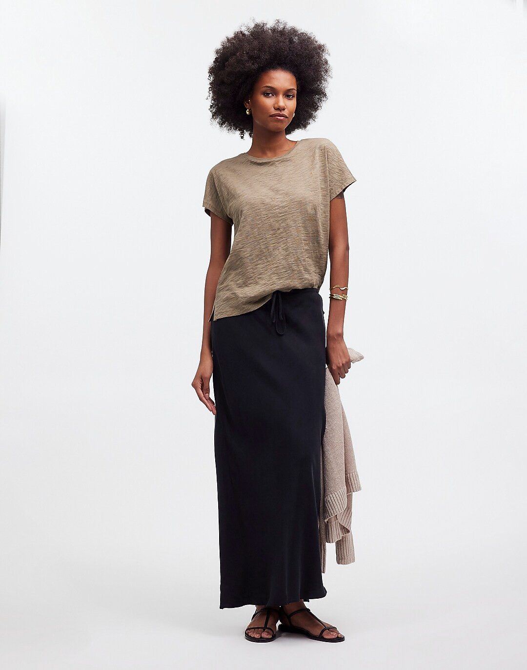 Dolman-Sleeve Crewneck Tee in Slub | Madewell