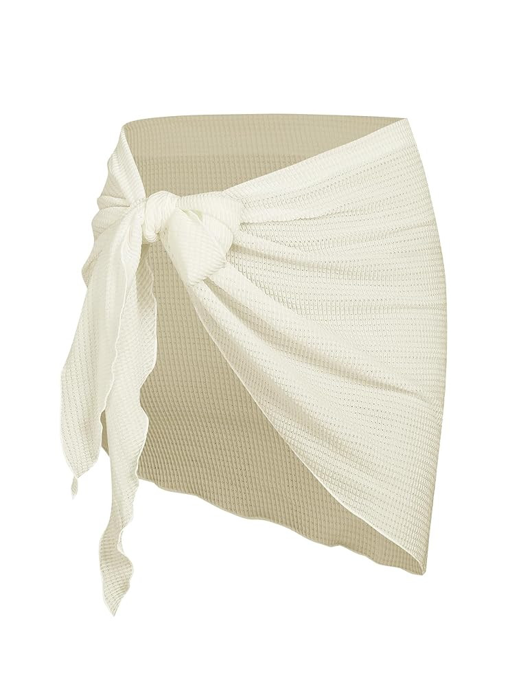 ZAFUL Women's Sarong Coverups Beach Wrap Sheer Bikini Wraps Chiffon Cover Ups for Swimwear | Amazon (US)