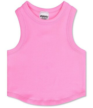 Big Girls Sleeveless Cropped Ribbed Racerback Tank Top | Dillard's