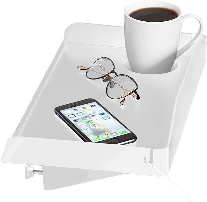 Bedside Shelf for Bed – College Dorm Room Clip On Nightstand with Cup Holder & Cord Holder - Ni... | Amazon (US)