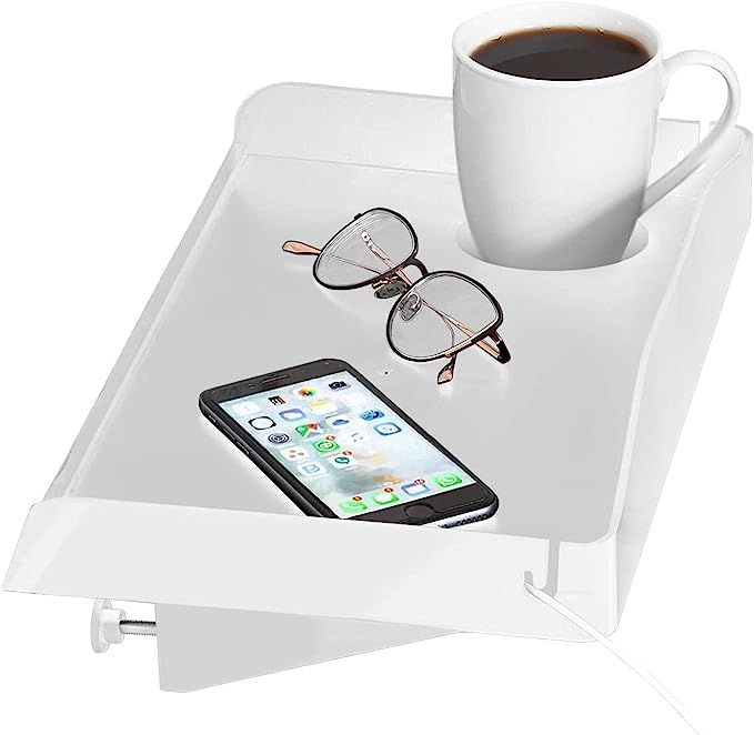 Bedside Shelf for Bed – College Dorm Room Clip On Nightstand with Cup Holder & Cord Holder - Ni... | Amazon (US)