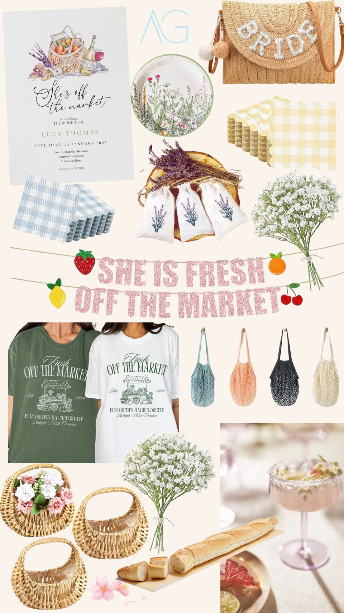 She is fresh off the market bachelorette party theme! Perfect for a farmers market, flowers and wine weekend loving bride!

#LTKWedding #LTKSeasonal #LTKParties