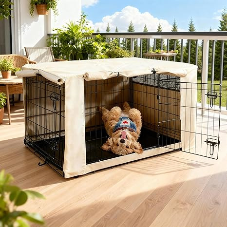 HiCaptain Dog Crate Cover 30.0" L x 19.0" W x 21.0" H with Breathable Mesh, Durable Heavy Duty Ke... | Amazon (US)