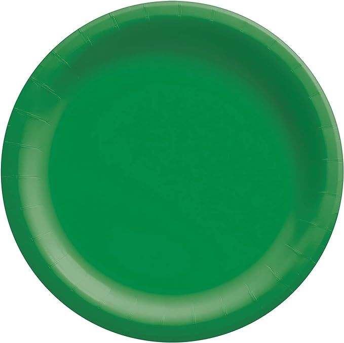 Amscan 640011.03 Festive Green Paper Plates Big Party Pack 50 ct, 6 3/4" | Amazon (US)