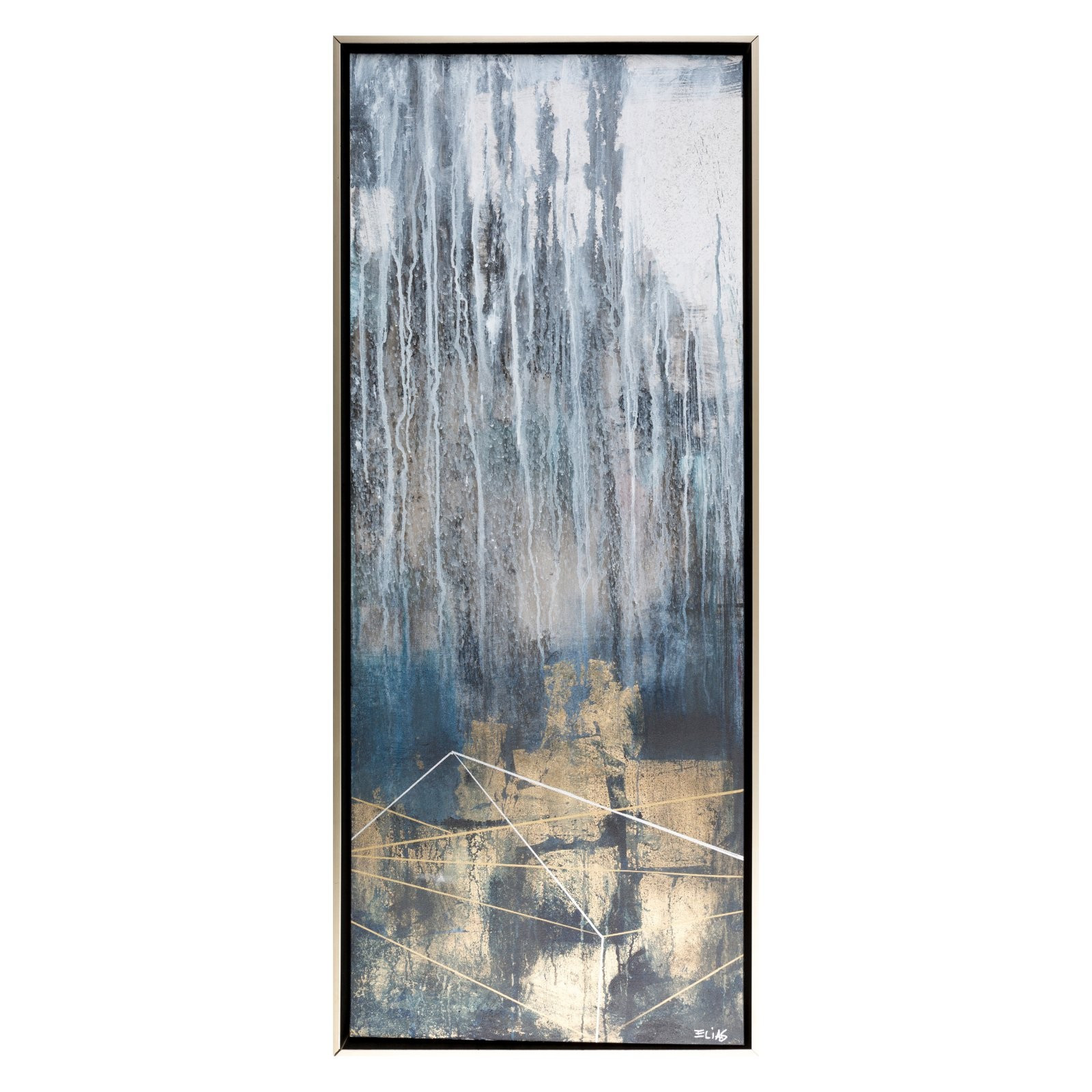 Surya Eventide Wall Art Midnight / Gray / Gold | Hayneedle