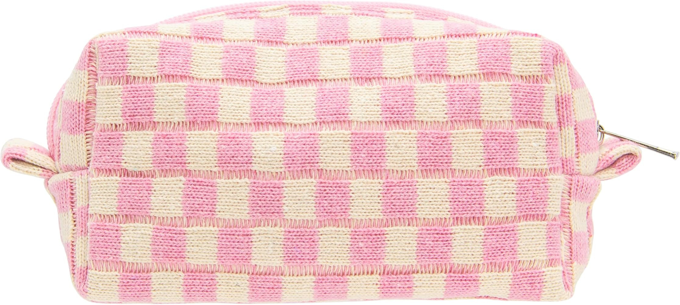 PAZIMIIK Checkered Makeup Bag for Purse Portable Zipper Make Up Pouch Small Cosmetic Case for Tra... | Amazon (US)