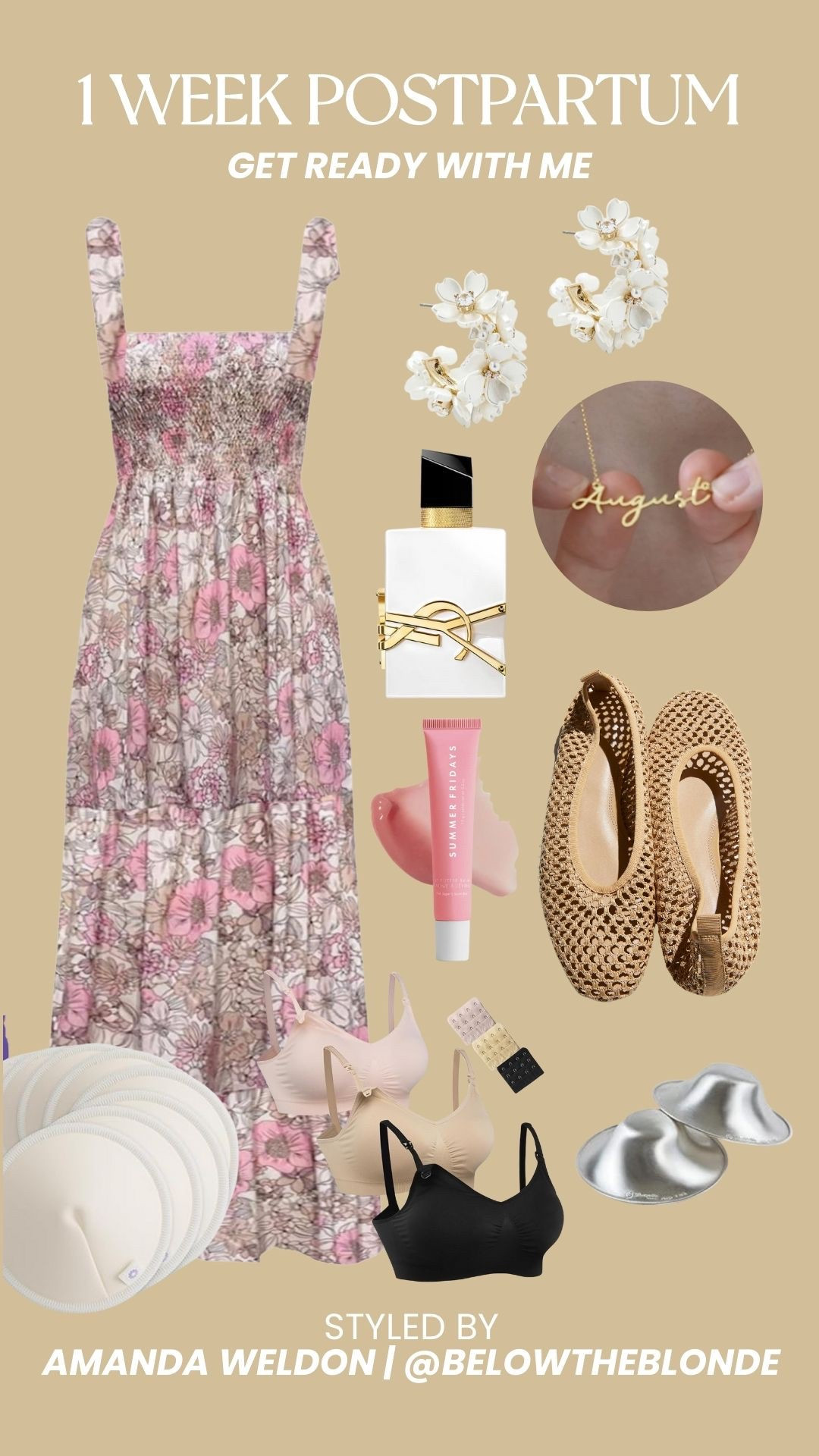 What I'm wearing one week postpartum to feel myself and be comfortable around the house 🩷 Smocked dresses have been the absolute best and I know I'll be wearing these loads this spring summer! 

#LTKBeauty #LTKStyleTip #LTKBump