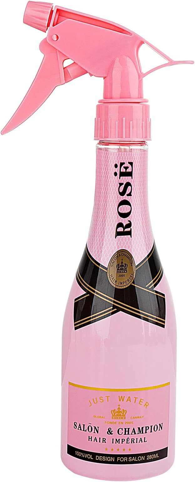 YOUNGFLY Mist Spray Bottle Water Refillable Pink Plastic Hair Sprayer Plant Mister Champagne Desi... | Amazon (US)