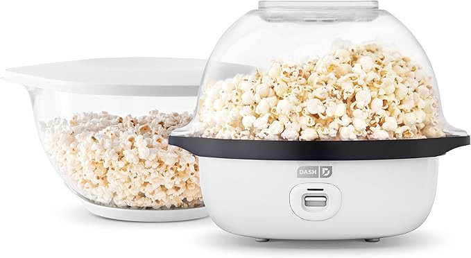 DASH SmartStore™ Deluxe Stirring Popcorn Maker, Hot Oil Electric Popcorn Machine with Large Lid... | Amazon (US)