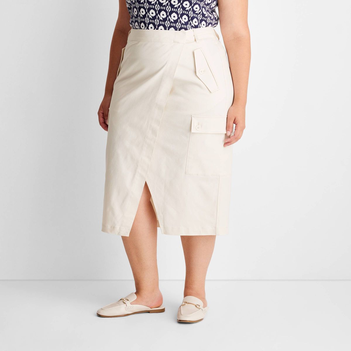 Women's Cargo Wrap Midi Skirt - Future Collective™ with Reese Blutstein | Target