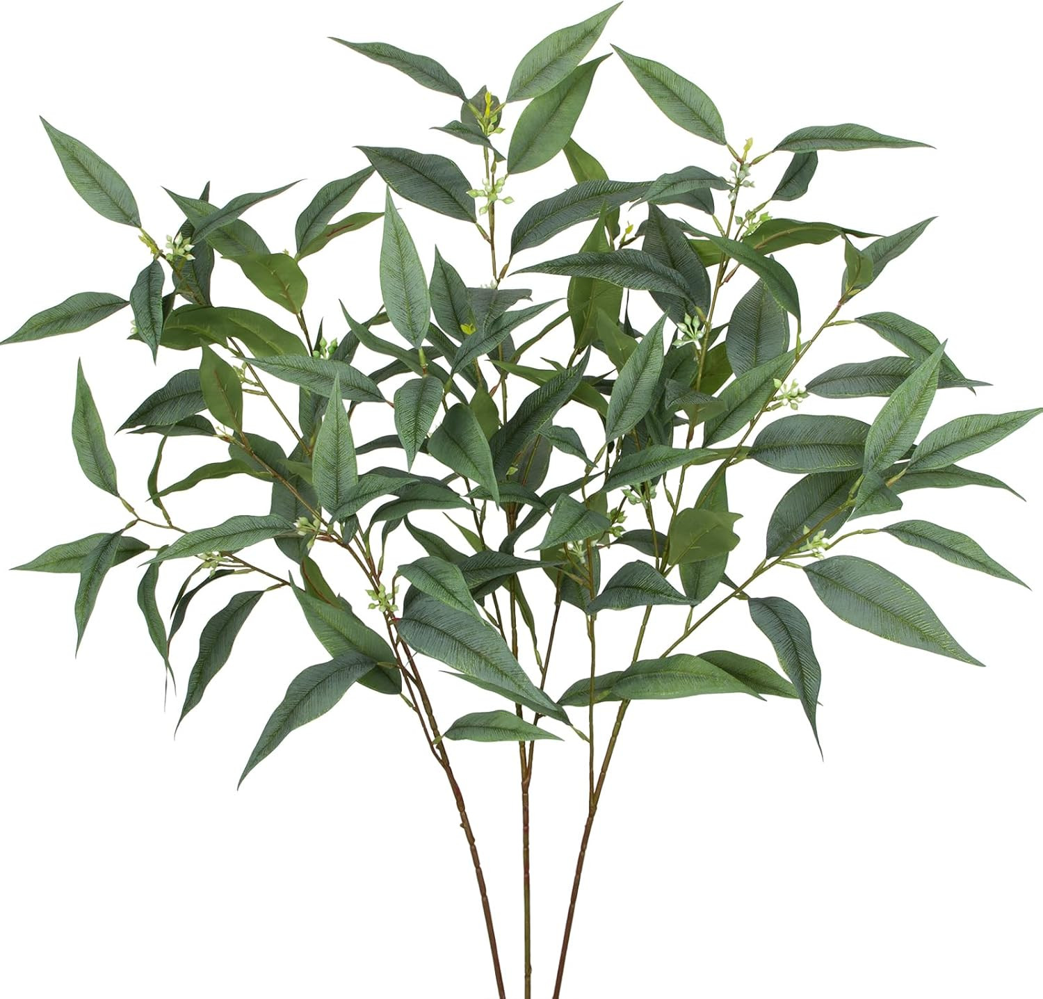 Briful Artificial Eucalyptus Stems with Seeds Real Touch Fake Branches for Vase 3 Packs Faux Gree... | Amazon (US)