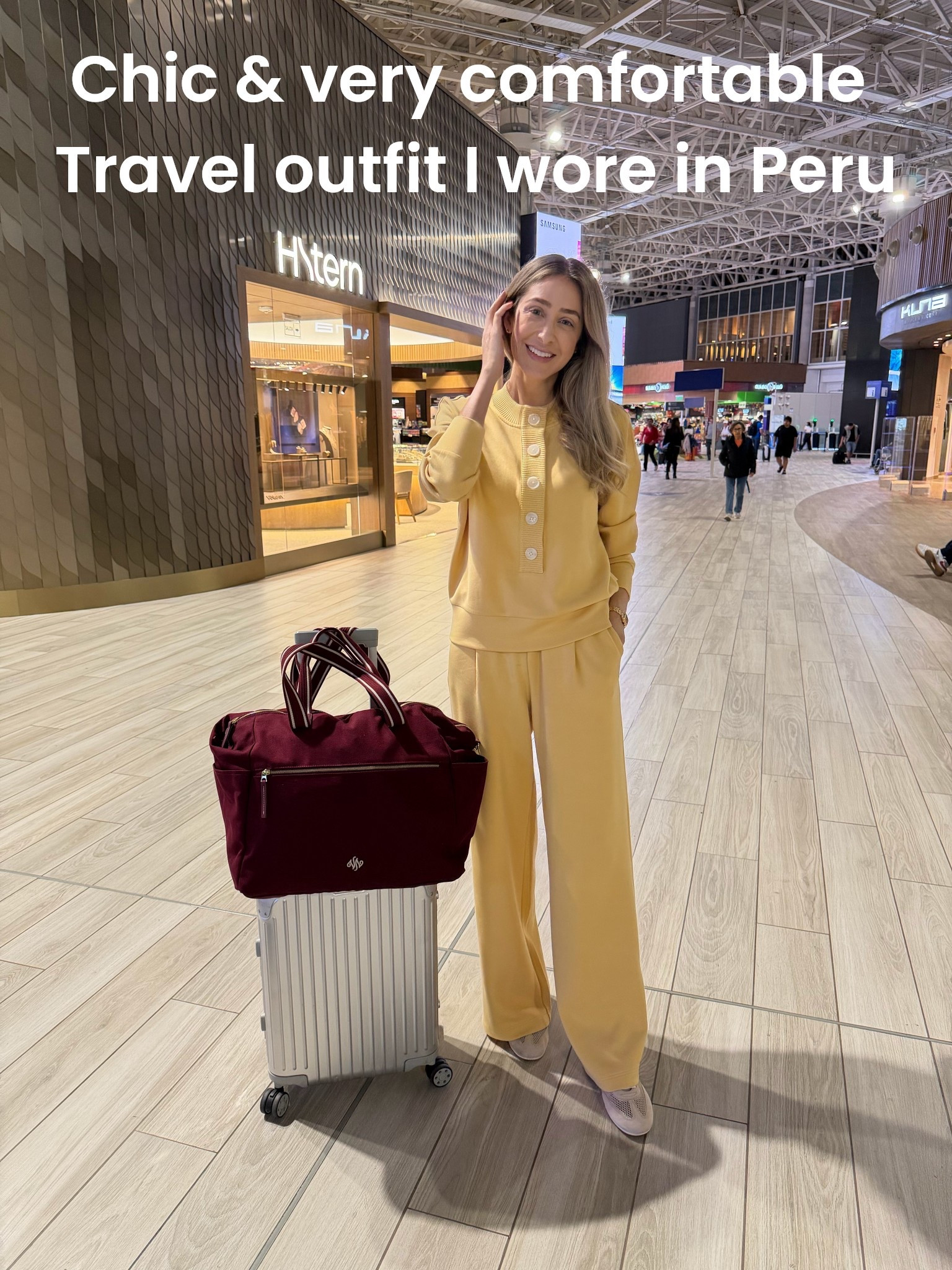Ultra comfortable & chic travel outfit I wore in Lima Peru last week 
Runs tts, wearing a size small 


#LTKTall #LTKTravel #LTKOver40
